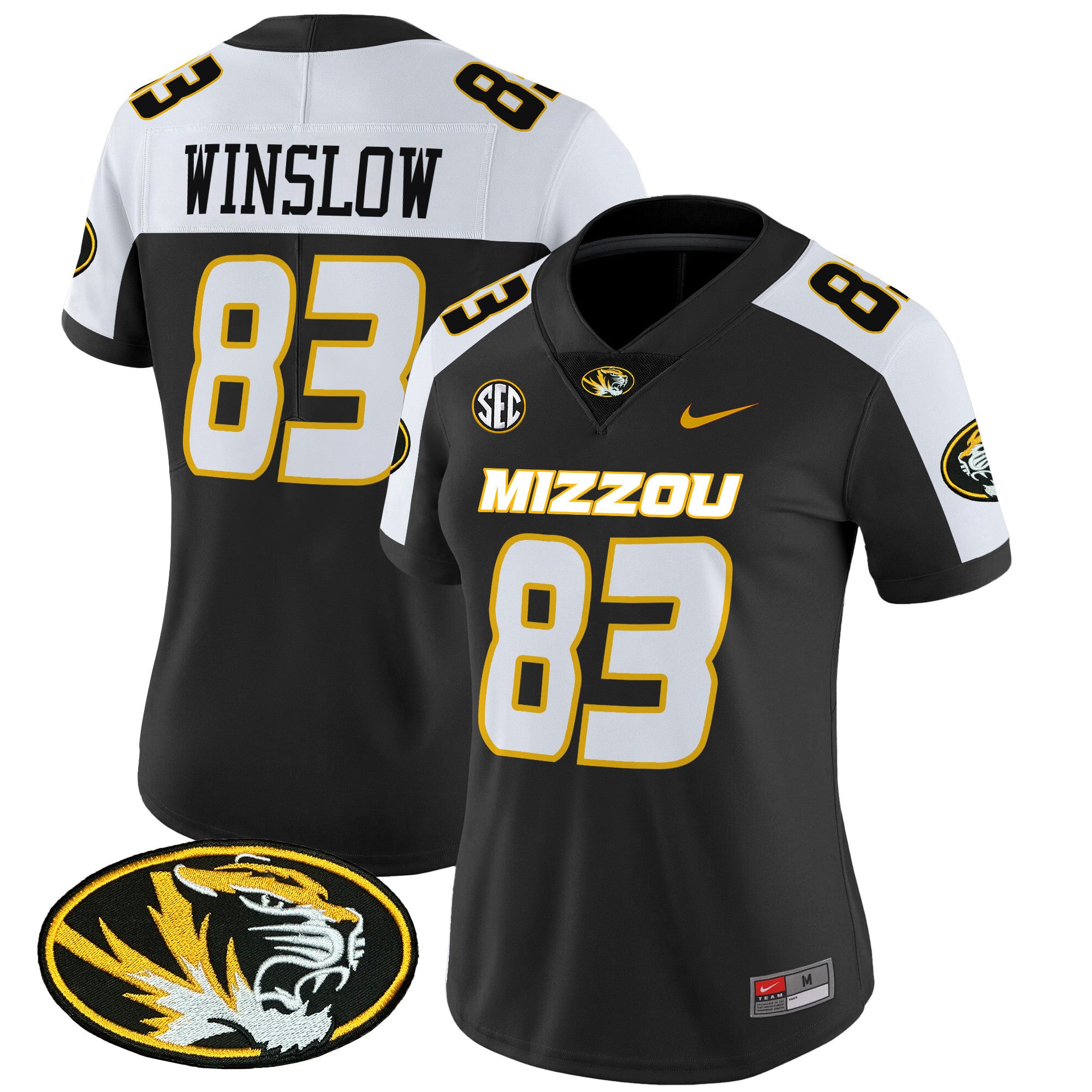 Women's Missouri Tigers Vapor Limited Jersey - All Stitched - Black Alternate, Kellen Winslow