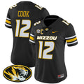 Women's Missouri Tigers Vapor Limited Jersey - All Stitched - Black, Brady Cook