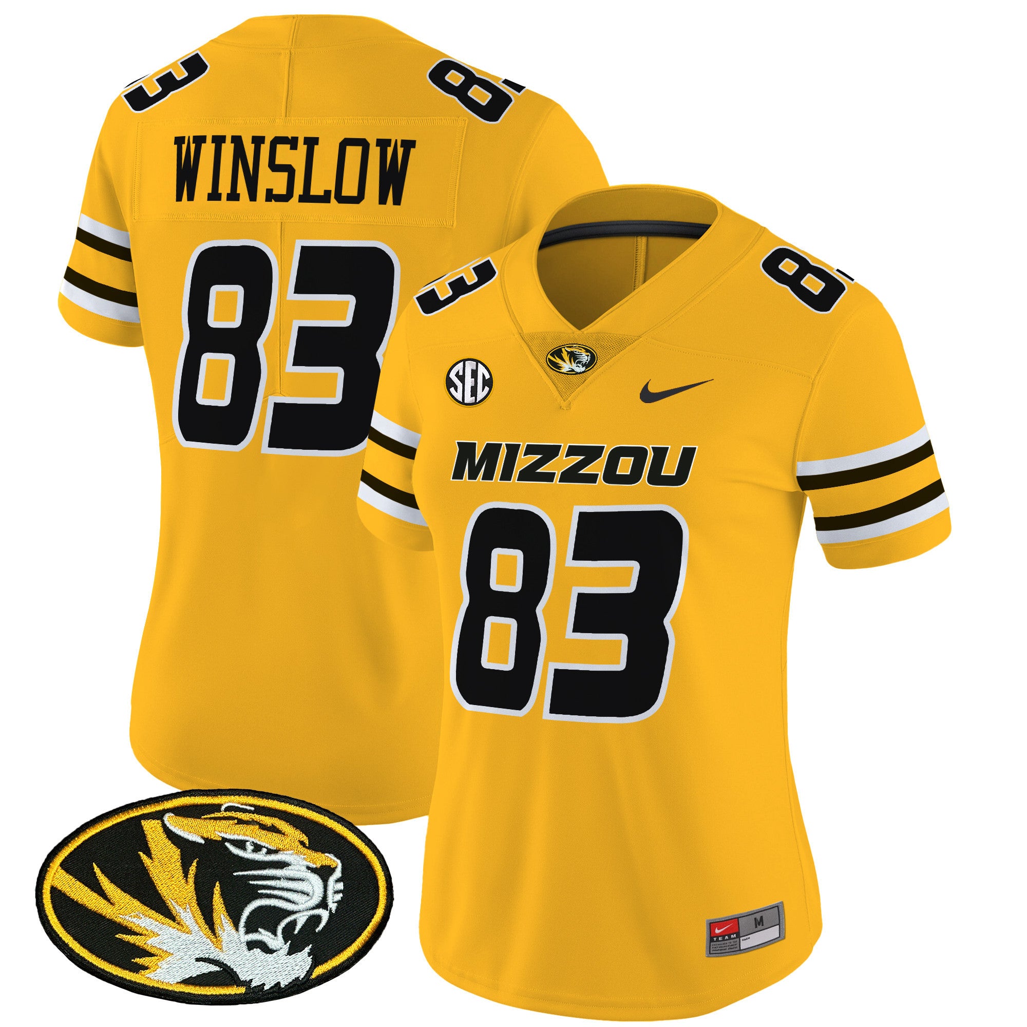 Women's Missouri Tigers Vapor Limited Jersey - All Stitched - Gold, Kellen Winslow