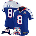 Women's New York Giants 100th Season & State Patch Vapor Limited Jersey - All Stitched - Royal Alternate, Daniel Jones