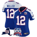 Women's New York Giants 100th Season & State Patch Vapor Limited Jersey - All Stitched - Royal Alternate, Darren Waller