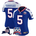 Women's New York Giants 100th Season & State Patch Vapor Limited Jersey - All Stitched - Royal Alternate, Kayvon Thibodeaux