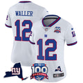 Women's New York Giants 100th Season & State Patch Vapor Limited Jersey - All Stitched - White, Darren Waller