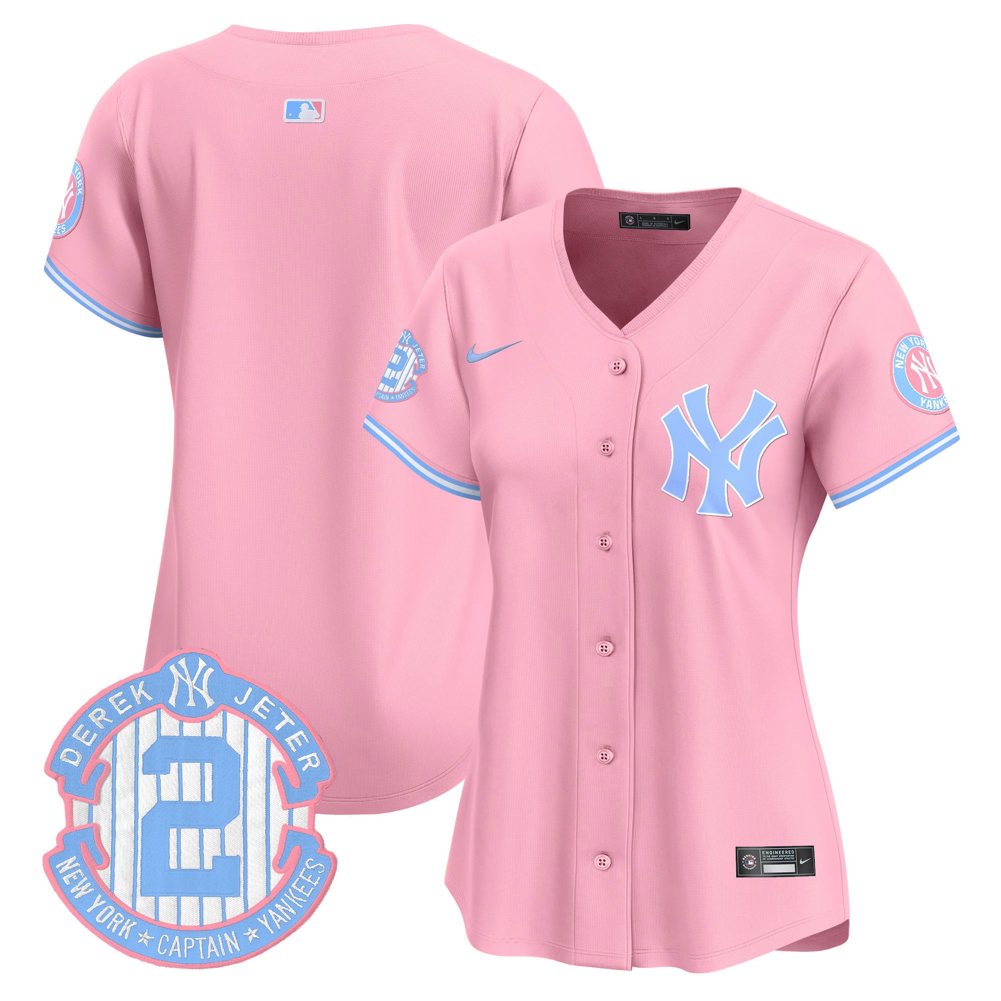 Women's New York Yankees Bubblegum Pink Vapor Premier Limited Jersey - All Stitched - Pink, Team