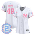 Women's New York Yankees Bubblegum Pink Vapor Premier Limited Jersey - All Stitched - White, Anthony Rizzo