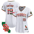 Women's Padres Mexico California Patch Vapor Premier Limited Jersey - All Stitched - Pinstripe, Tony Gwynn