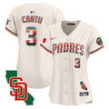 Women's Padres Mexico California Patch Vapor Premier Limited Jersey - All Stitched - Cream, Jorge Cantu