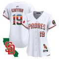 Women's Padres Mexico California Patch Vapor Premier Limited Jersey - All Stitched - White, Tony Gwynn
