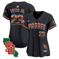 Women's Padres Mexico California Patch Vapor Premier Limited Jersey - All Stitched - Black, Fernando Tatis Jr.
