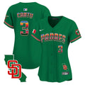 Women's Padres Mexico California Patch Vapor Premier Limited Jersey - All Stitched - Green, Jorge Cantu
