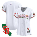 Women's Padres Mexico California Patch Vapor Premier Limited Jersey - All Stitched - White, Team