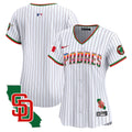 Women's Padres Mexico California Patch Vapor Premier Limited Jersey - All Stitched - Pinstripe, Team