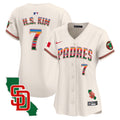 Women's Padres Mexico California Patch Vapor Premier Limited Jersey - All Stitched - Cream, Ha-Seong Kim