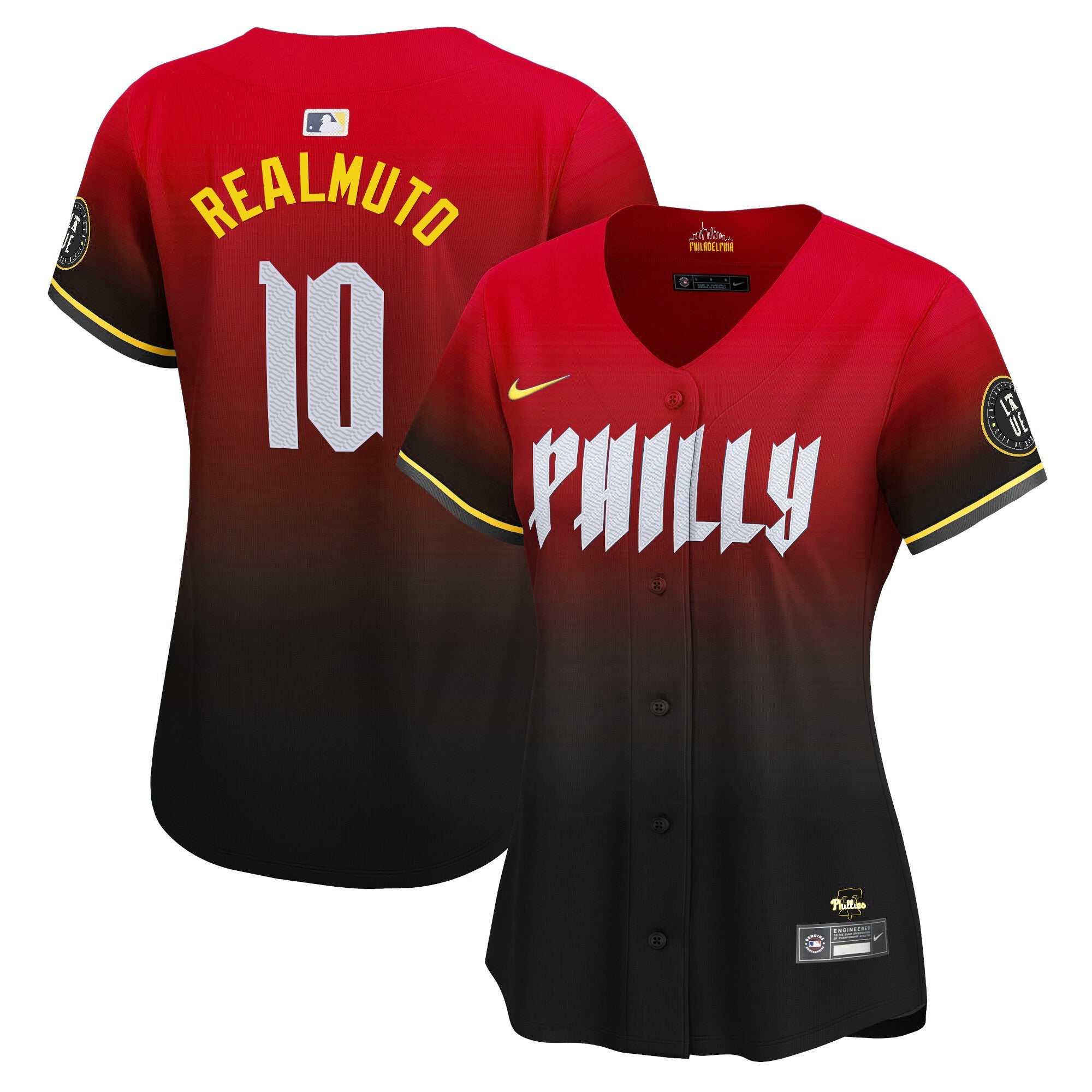 Women's Phillies 2024 City Connect Vapor Premier Limited Jersey - All Stitched - Red, J.T.Realmuto