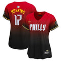 Women's Phillies 2024 City Connect Vapor Premier Limited Jersey - All Stitched - Red, Rhys Hoskins