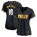 Women's Phillies 2024 City Connect Vapor Premier Limited Jersey - All Stitched - Black Gold, J.T.Realmuto