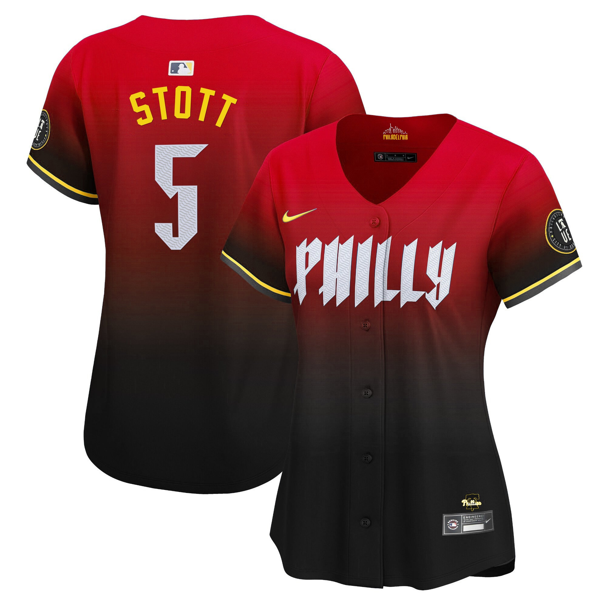 Women's Phillies 2024 City Connect Vapor Premier Limited Jersey - All Stitched - Red, Bryson Stott