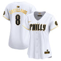 Women's Phillies 2024 City Connect Vapor Premier Limited Jersey - All Stitched - White Gold, Nick Castellanos
