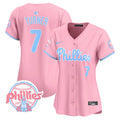 Women's Phillies Bubblegum Pink Vapor Premier Limited Jersey V2 - All Stitched - Pink, Trea Turner