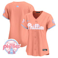 Women's Phillies Bubblegum Pink Vapor Premier Limited Jersey V2 - All Stitched - Peach, Team