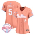 Women's Phillies Bubblegum Pink Vapor Premier Limited Jersey V2 - All Stitched - Peach, Bryson Stott