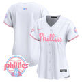 Women's Phillies Bubblegum Pink Vapor Premier Limited Jersey V2 - All Stitched - White, Team