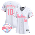 Women's Phillies Bubblegum Pink Vapor Premier Limited Jersey V2 - All Stitched - White, J.T.Realmuto