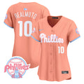 Women's Phillies Bubblegum Pink Vapor Premier Limited Jersey V2 - All Stitched - Peach, J.T.Realmuto