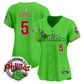 Women's Phillies Phanatic Patch Vapor Premier Limited Jersey V3- All Stitched - Green, Bryson Stott