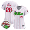 Women's Phillies Phanatic Patch Vapor Premier Limited Jersey V3- All Stitched - White Pinstripe, Alec Bohm