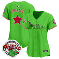 Women's Phillies Phanatic Patch Vapor Premier Limited Jersey V3- All Stitched - Green, Phanatic