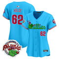 Women's Phillies Phanatic Patch Vapor Premier Limited Jersey V3- All Stitched - Light Blue, Jason Kelce