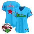 Women's Phillies Phanatic Patch Vapor Premier Limited Jersey V3- All Stitched - Light Blue, Phanatic