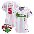Women's Phillies Phanatic Patch Vapor Premier Limited Jersey V3- All Stitched - White Pinstripe, Bryson Stott