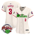 Women's Phillies Phanatic Patch Vapor Premier Limited Jersey V3- All Stitched - Cream, Bryce Harper
