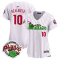 Women's Phillies Phanatic Patch Vapor Premier Limited Jersey V3- All Stitched - White Pinstripe, J.T.Realmuto