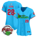 Women's Phillies Phanatic Patch Vapor Premier Limited Jersey V3- All Stitched - Light Blue, Alec Bohm