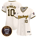 Women's Pittsburgh Pirates 412 Patch Vapor Premier Limited Jersey V4 - All Stitched - Cream, Bryan Reynolds