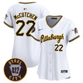 Women's Pittsburgh Pirates 412 Patch Vapor Premier Limited Jersey V4 - All Stitched - White, Andrew Mccutchen