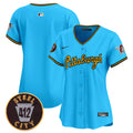 Women's Pittsburgh Pirates 412 Patch Vapor Premier Limited Jersey V4 - All Stitched - Light Blue, Team