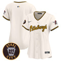 Women's Pittsburgh Pirates 412 Patch Vapor Premier Limited Jersey V4 - All Stitched - Cream, Team
