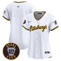 Women's Pittsburgh Pirates 412 Patch Vapor Premier Limited Jersey V4 - All Stitched - White, Team