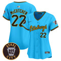 Women's Pittsburgh Pirates 412 Patch Vapor Premier Limited Jersey V4 - All Stitched - Light Blue, Andrew Mccutchen