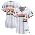 Women's San Diego Padres Mexico Premier Limited Jersey - All Stitched - Pinstripe, Fernando Tatis Jr.