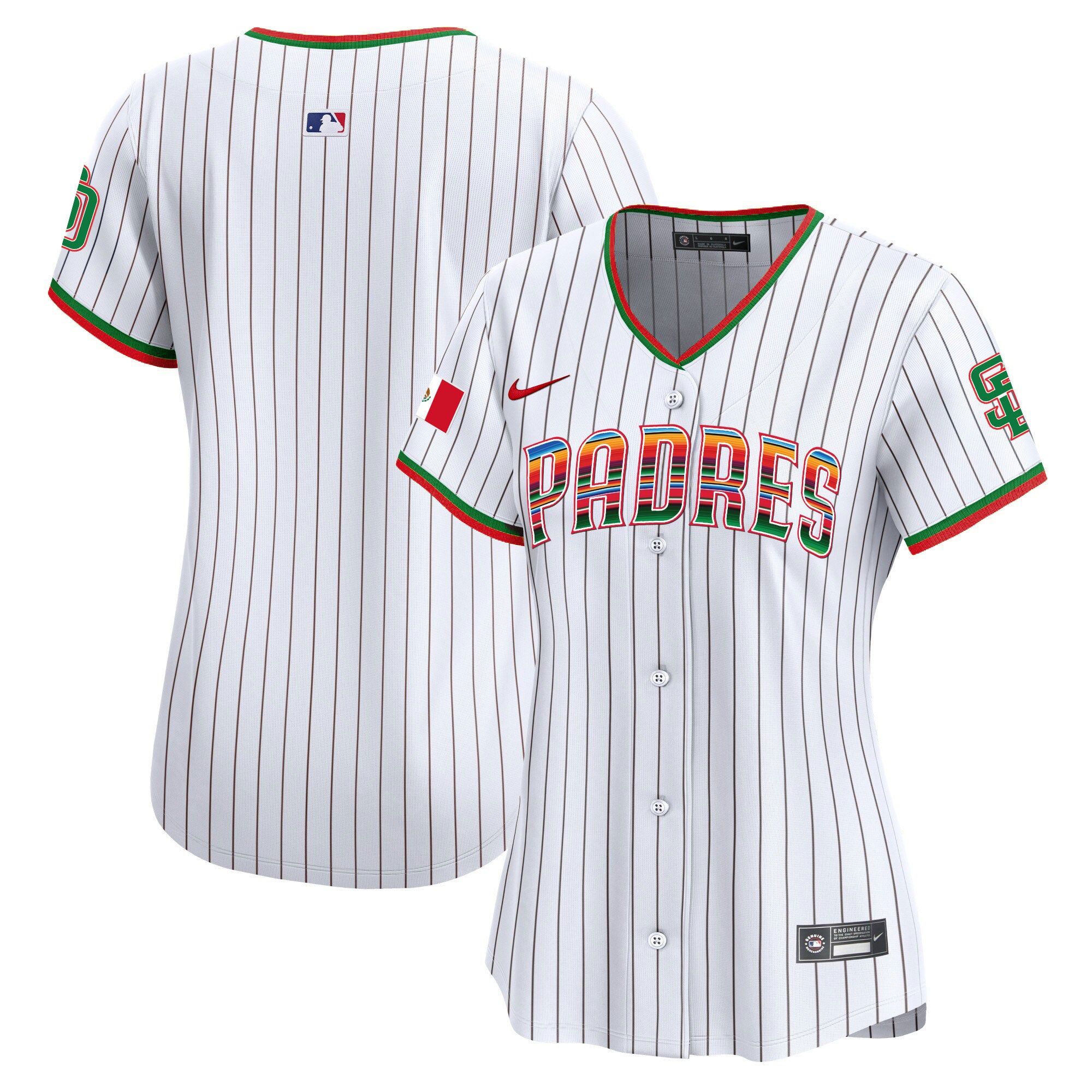 Women's San Diego Padres Mexico Premier Limited Jersey - All Stitched - Pinstripe, Team