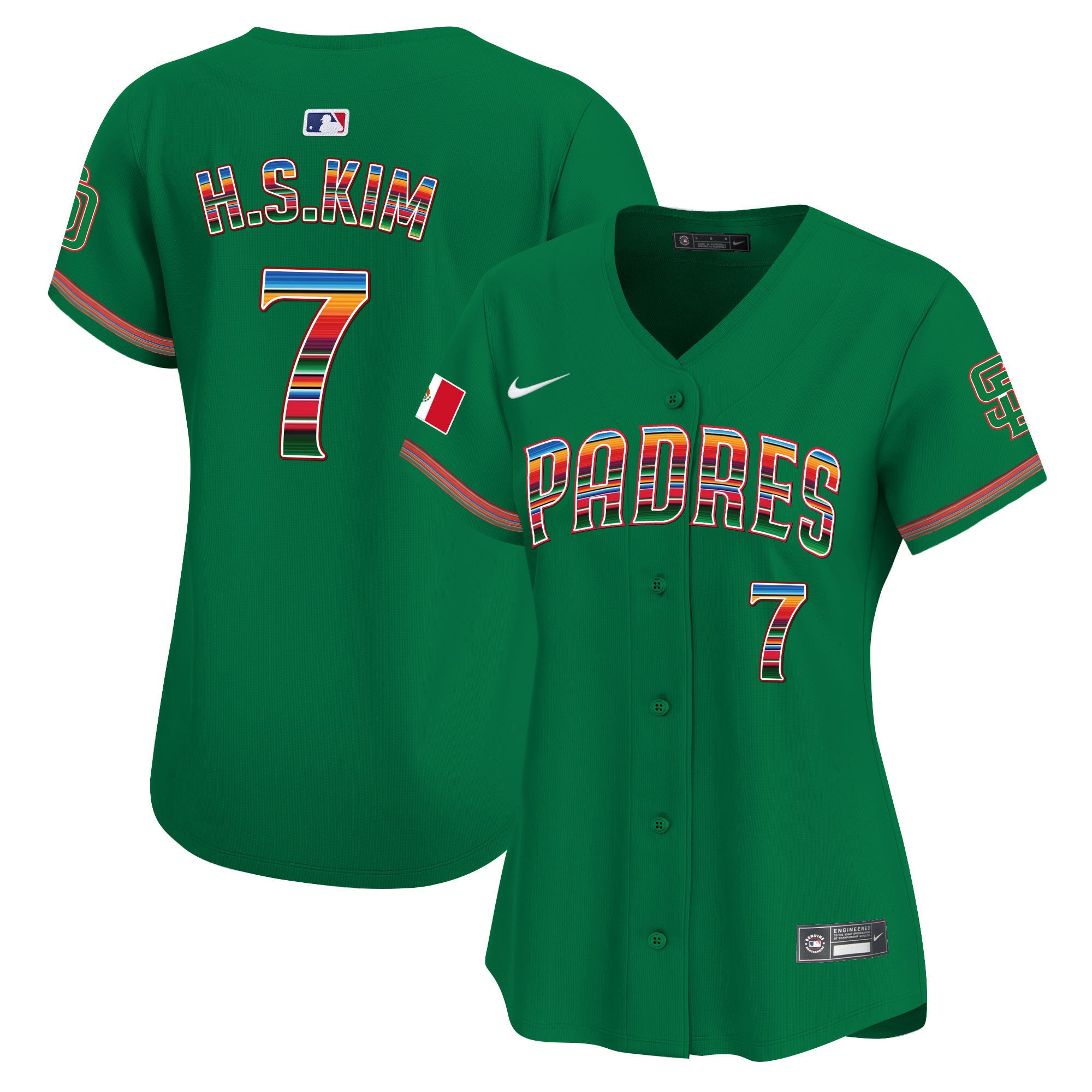 Women's San Diego Padres Mexico Premier Limited Jersey - All Stitched - Green, Ha-Seong Kim