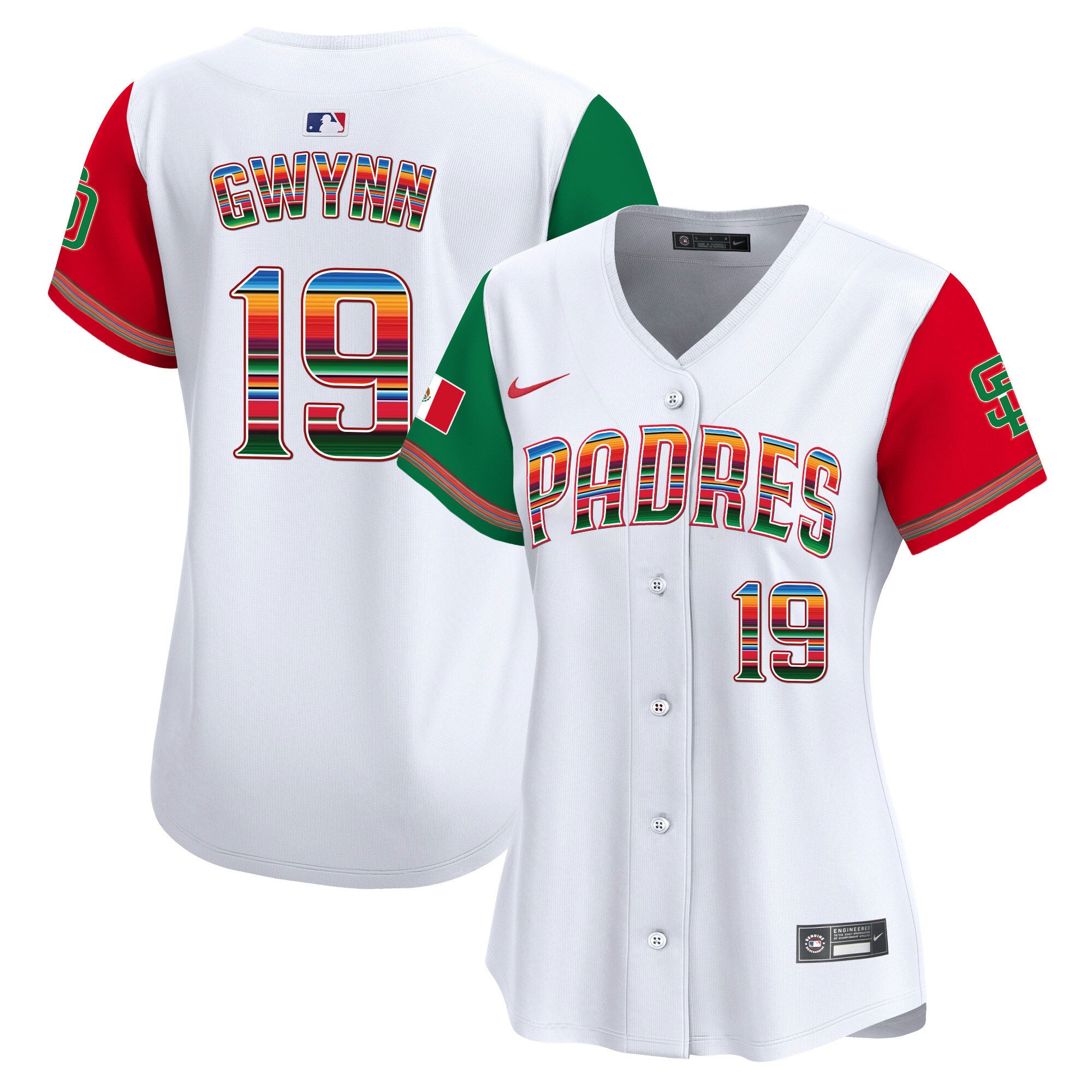 Women's San Diego Padres Mexico Premier Limited Jersey - All Stitched - Color Sleeves, Tony Gwynn