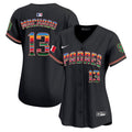 Women's San Diego Padres Mexico Premier Limited Jersey - All Stitched - Black, Manny Machado
