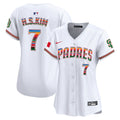 Women's San Diego Padres Mexico Premier Limited Jersey - All Stitched - White, Ha-Seong Kim
