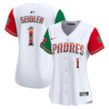 Women's San Diego Padres Mexico Premier Limited Jersey - All Stitched - Color Sleeves, Peter Seidler